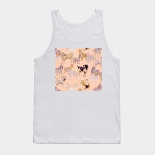 Dog and Pastel Color Tank Top